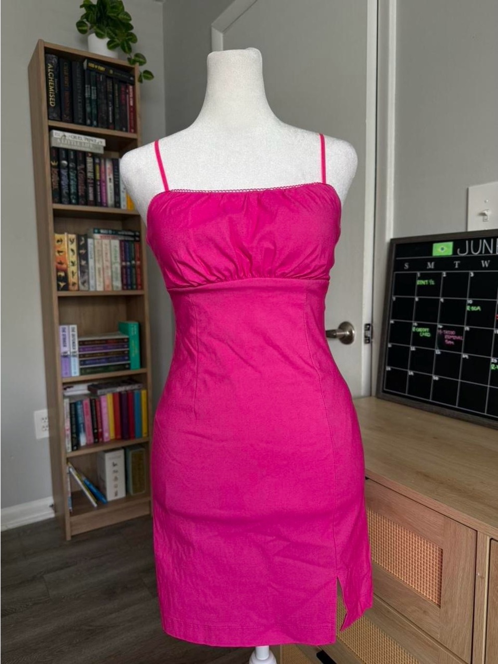 emerald sundae hot pink mini dress